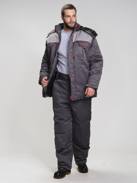 Костюм ФЛОФТ-1 зимний с БР (т.серый/св.серый)