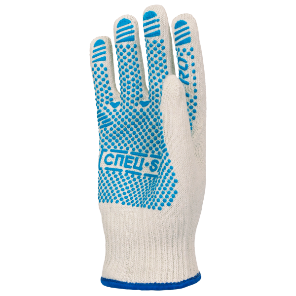 Перчатки СПЕЦ-SB® PRO трикотажные с ПВХ (белый)