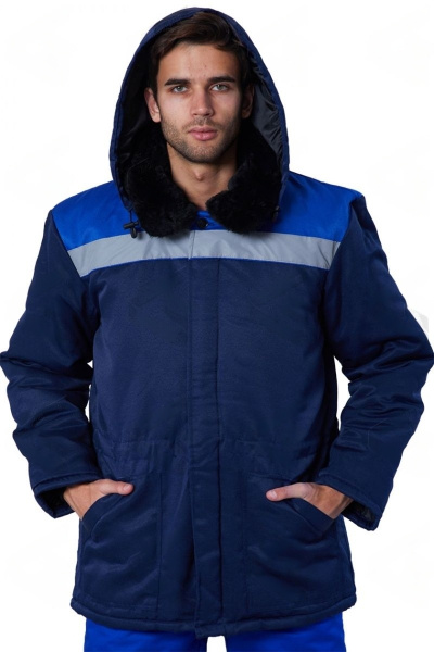 Куртка с СОП зимняя (синий/васильковый)