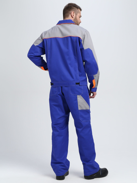 Костюм ДРАГА-2 с ПК (васильковый/св.серый/оранжевый)