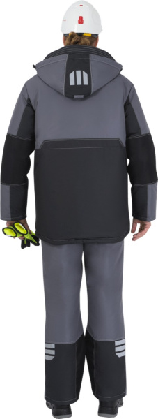 Куртка ЭДВАНС ИМПОРТ зимняя (серый/т.серый/лимонный)