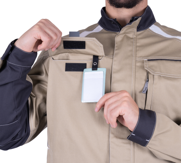 Куртка ТУРБО SAFETY (бежевый/т.серый)