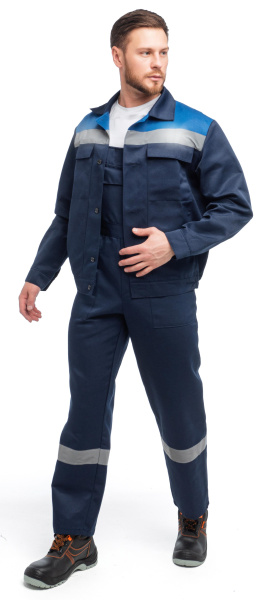 Костюм СТАНДАРТ-2 с СОП с ПК (т.синий/васильковый)