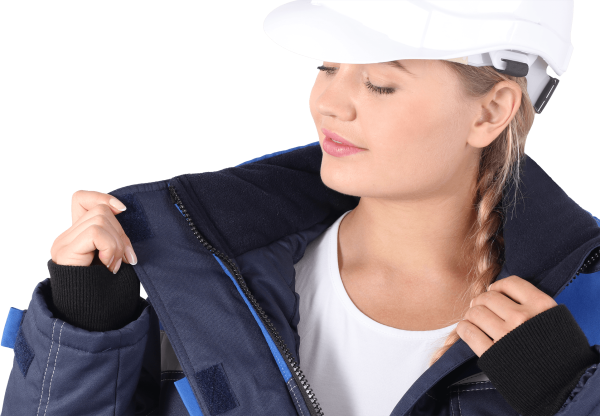 Костюм КМ-10 ЛЮКС жен. зимний c БР (василек/т.синий)