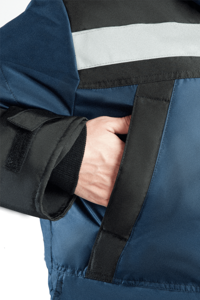 Костюм УРАГАН зимний с ПК (т.синий/черный)