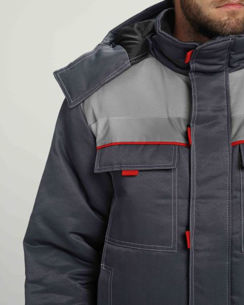 Костюм ФЛОФТ-2 NEW зимний с ПК (т.серый/св.серый)