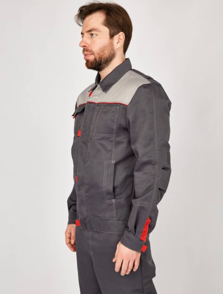 Костюм ФАВОРИТ-К с ПК (т.серый/серый)