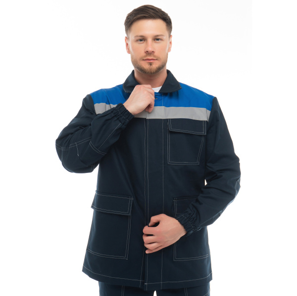 Костюм СПЕЦИАЛИСТ 100% ХБ СОП с БР (синий/васильковый)