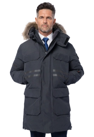 Куртка-парка BRODEKS VIP KW 233 зимняя (т.серый)