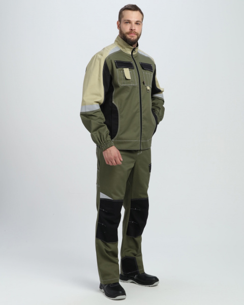 Костюм ВЕКТРОН-1 МВО с БР (хаки/черный/бежевый)