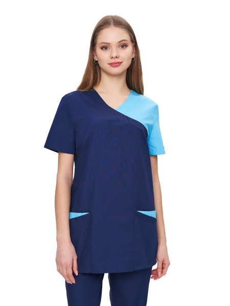 Костюм АЙРИС женский с БР (т.синий/св.голубой)