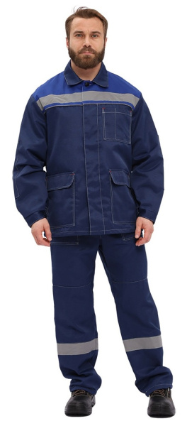 Костюм УДАРНИК с БР (т.синий/василек)