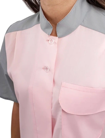 Костюм ОКТАВА женский с БР (серый/розовый)