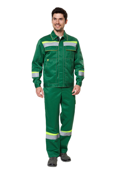 Костюм КОМФОРТ 2 с ПК (зеленый/неоновый)