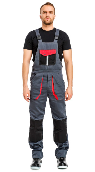 Костюм RONTA KS818 с ПК (т.серый/черный/красный)