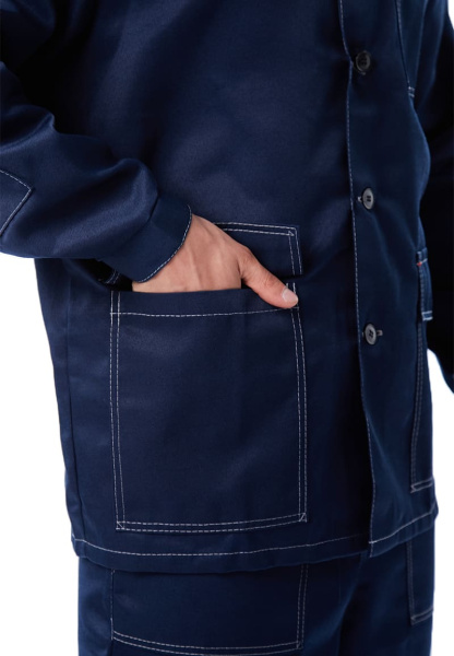 Костюм ДАМАСК с БР (т.синий/васильковый)