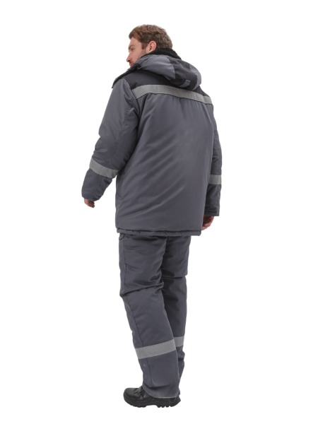 Костюм ВЬЮГА зимний с ПК (т.серый/чёрный)