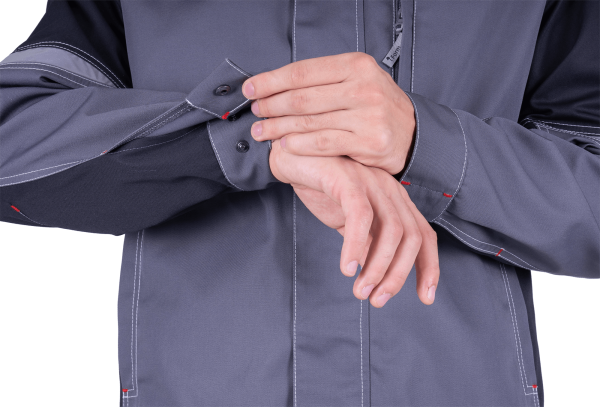 Куртка ТУРБО SAFETY (серый/чёрный/красный)