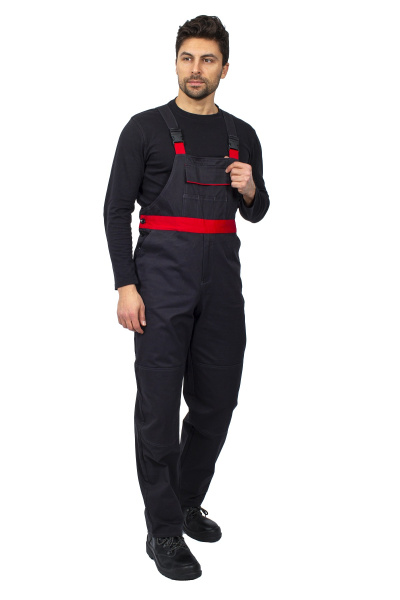 Костюм ПРЕСТИЖ с ПК (т.серый/красный)