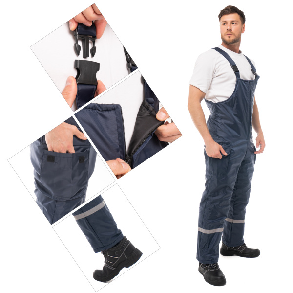 Костюм БАЛТИКА зимний с ПК (т.синий/серый)