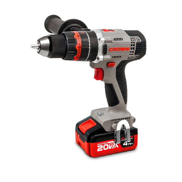 Аккумуляторный ударный шуруповерт BL CROWN CT21093HMX-4 BMC 20В B3+ 2х4.0Ач 500/2000об/мин