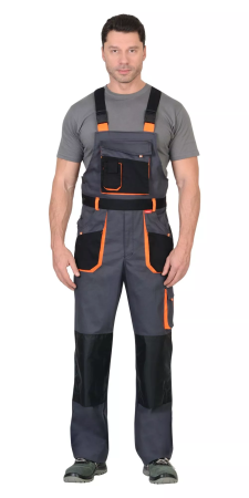 Полукомбинезон СИРИУС-МАНХЕТТЕН стрейч (т.серый)