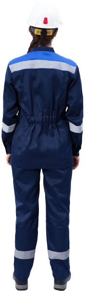 Костюм МАСТЕР ЛЮКС женский с БР (т.синий/василек)