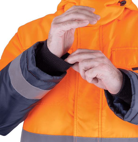 Костюм БРАЙТ зимний с ПК (оранжевый/синий)