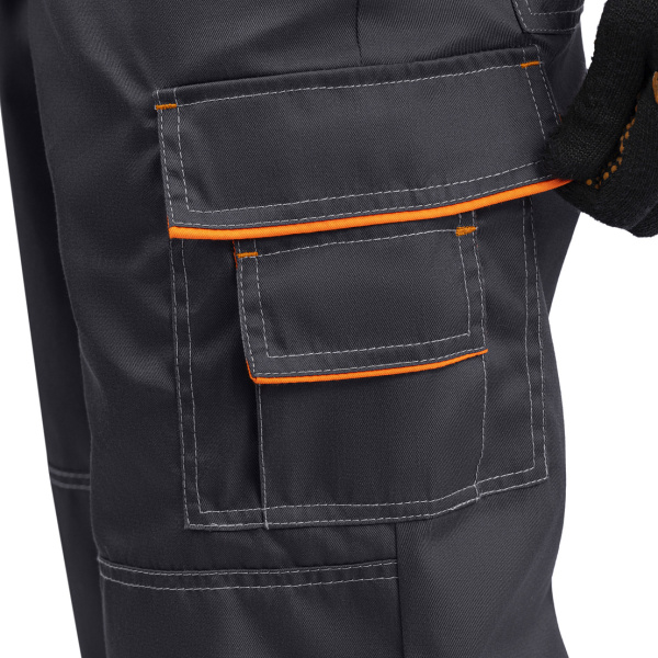 Костюм ДОН с БР (т.серый/св.серый/оранжевый)