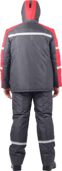 Костюм РОУД зимний с ПК (т.серый/красный)