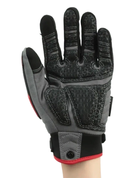 Перчатки противоударные антивибрационные Brodeks Defender G-63i (серый/красный)