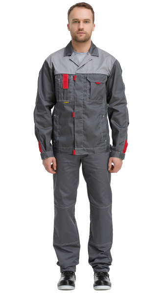 Куртка RONTA KR3080 (т.серый/св.серый)