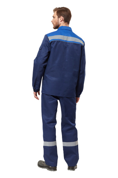 Костюм ПРАКТИК 1 с БР (васильковый/т.синий)