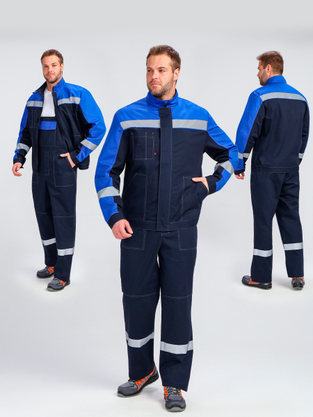 Костюм БРИГОТЕК-2 СОП с ПК (т.синий/васильковый)