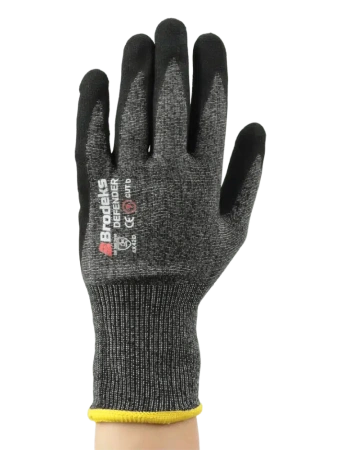 Перчатки от порезов с нитриловым покрытием Brodeks Defender GС-21 (серый)