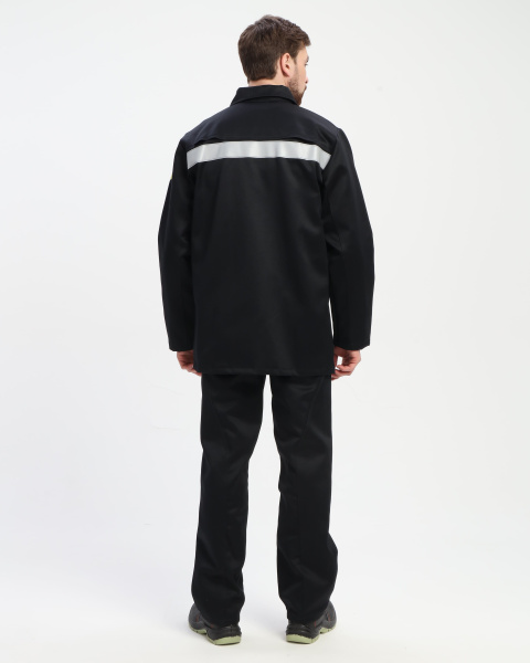 Костюм сварщика АРСЕНАЛ-СОП с усилением 3 кл.защиты с БР (черный)