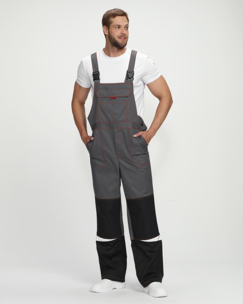 Костюм СТРОЙ-2 CH с ПК (т.серый/красный/черный)