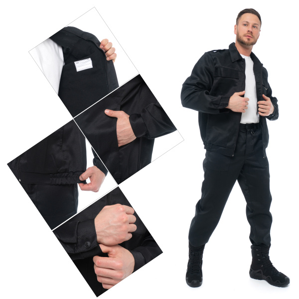 Костюм ОХРАННИК с БР (черный)