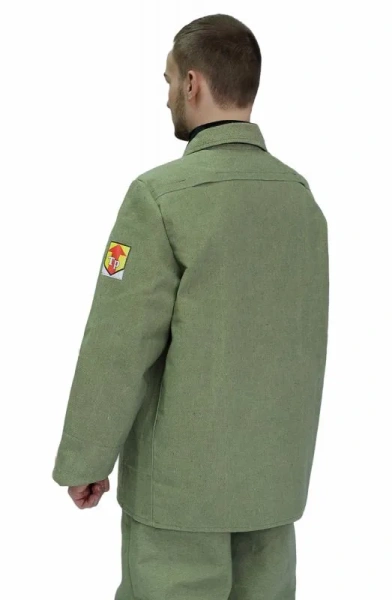Костюм СВАРЩИК брезентовый 530-560 гр/м2 с БР (хаки)