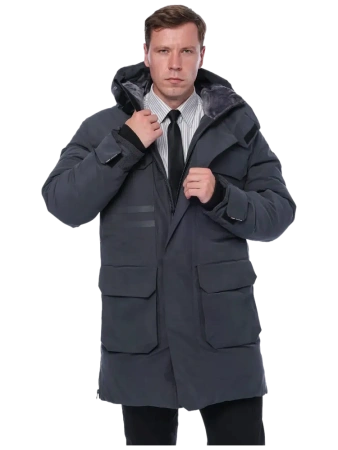 Куртка-парка BRODEKS VIP KW 233 зимняя (т.серый)