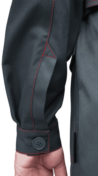 Халат RONTA HL541 (т.серый/красный)