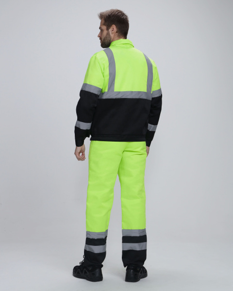 Костюм ДОРОЖНИК с укороченной курткой с ПК (желтый/черный)
