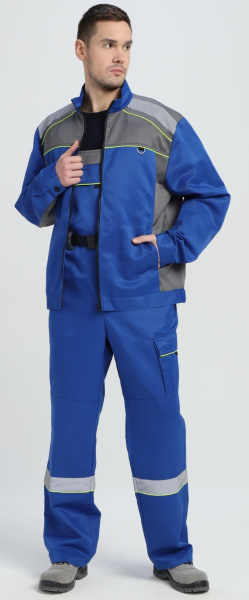 Костюм ПРАКТИК-2 СОП CH с ПК (васильковый/серый)
