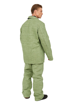Костюм сварщика зимний 1 класс брезентовый (олива)