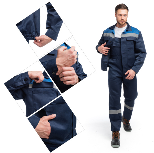 Костюм СТАНДАРТ-2 с СОП с ПК (т.синий/васильковый)