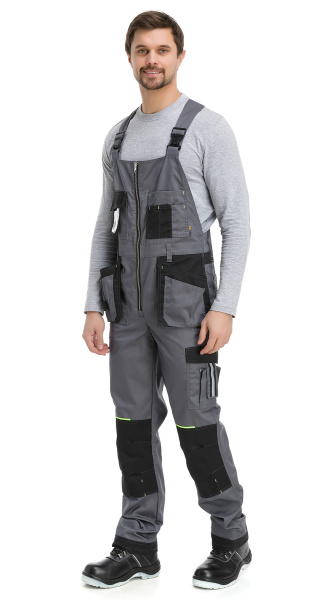 Полукомбинезон RONTA PL205 (т.серый/черный/лаймовый)