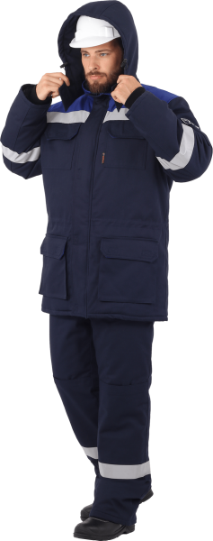 Костюм АНТИСТАТ зимний с ПК (т.синий/василёк)