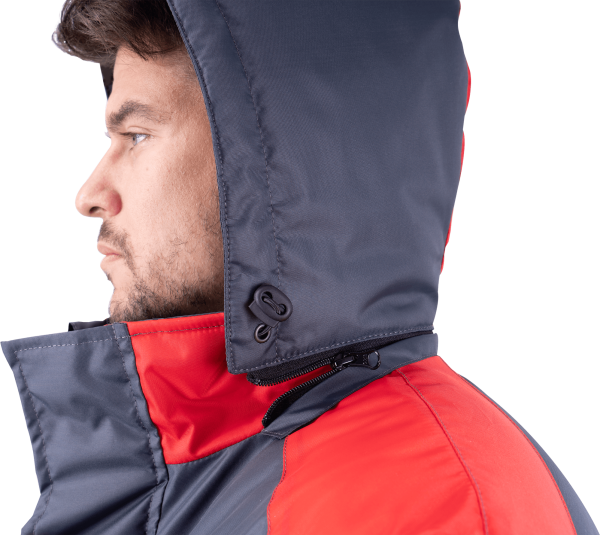 Куртка РОУД зимняя (т.серый/красный)