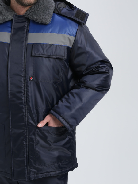 Куртка БРИГАДА NEW Оксфорд зимняя (т.синий/васильковый)