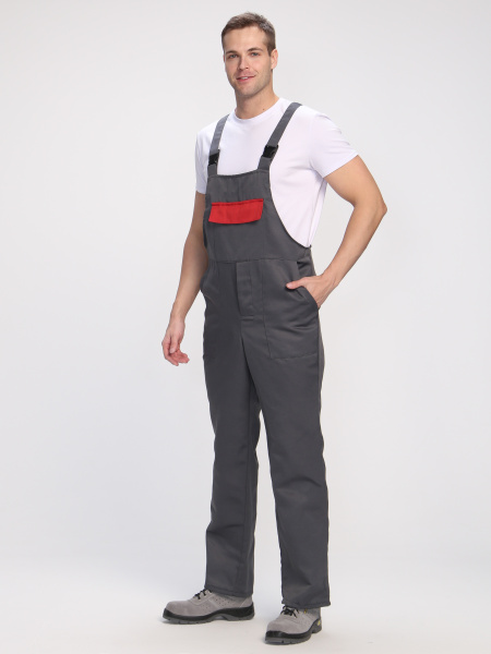 Полукомбинезон для ИТР (серый/красный)